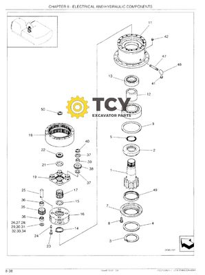 24100J16661F4 SWING REDUCTION ASSEMBLY LC15V00003F1 LC15V00003F2R LC15V00003F2C FOR  SK290LC SK290LC-6E SK330LC-6E KOBELCO
